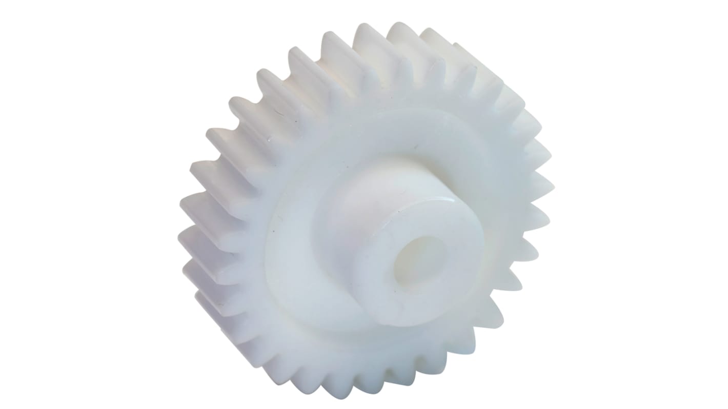 RS PRO 20 Teeth Spur Gear, 1 Module, 4mm Bore Diam, 20mm Pitch Diam, 9mm Hub Diam