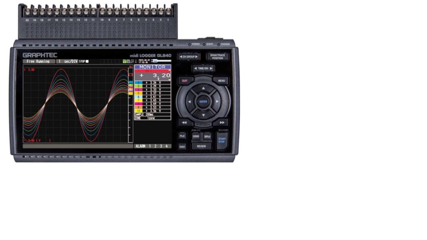 Graphtec データロガー, 20ch, GL840-M | RS Graphtec データロガー, 20ch, GL840-M | RS