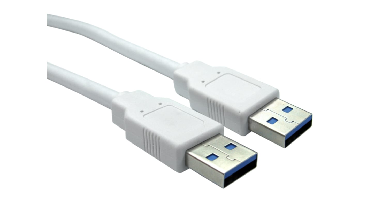 RS PRO USB 3.0, Male USB A to Male USB A, 800mm