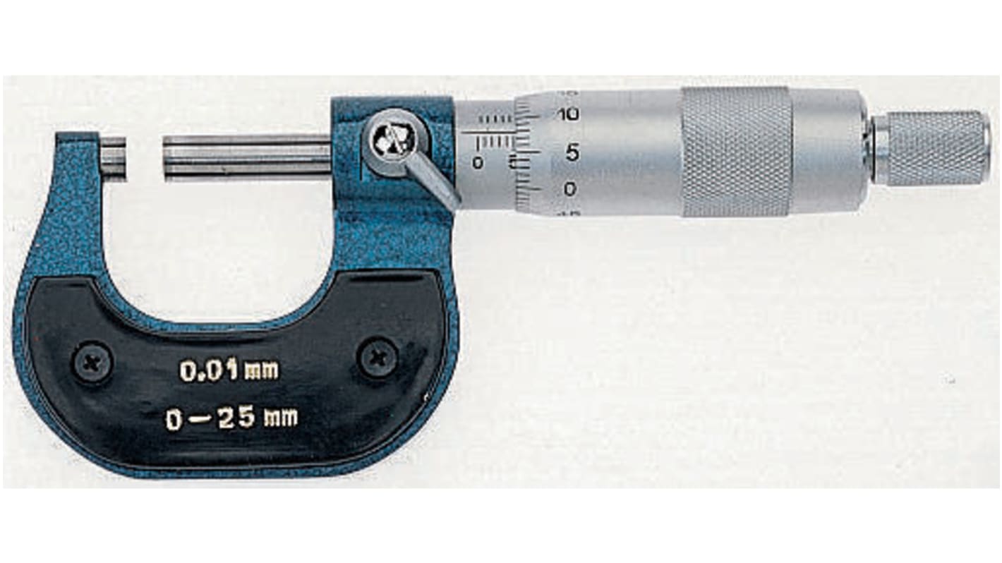 Micrómetro RS PRO ±0,004 mm 0,01 mm Métrico Con calibración UKAS