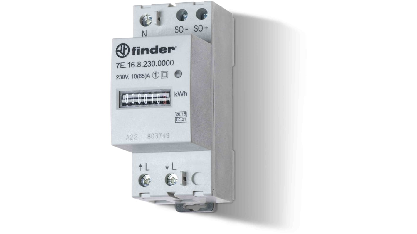 Finder 1 Phase LCD Energy Meter, Type