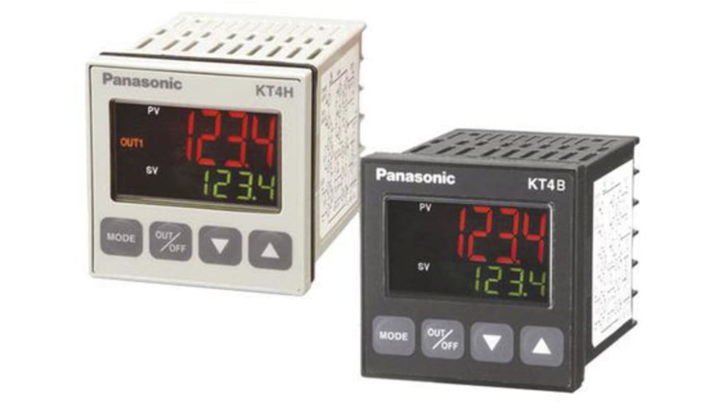 Panasonic AKT4B Panel Mount PID Temperature Controller, 48 x 59.2mm 1 Input, 3 Output Non Contact Voltage, 24 V ac/dc,