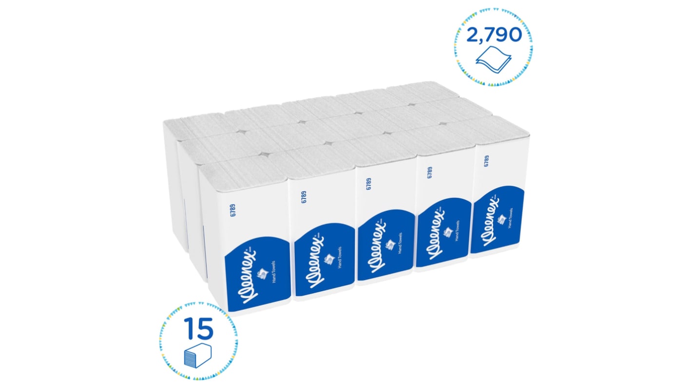 Asciugamani di carta Kimberly Clark, in , 2 strati, 186 fogli da 215mm