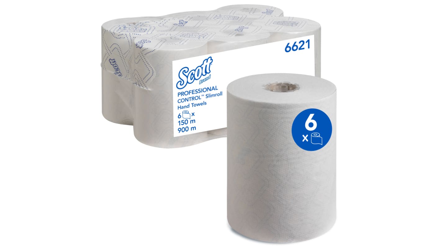Kimberly Clark Scott Control Dry Hand Wipes, Roll of 1, 150000 x 198mm
