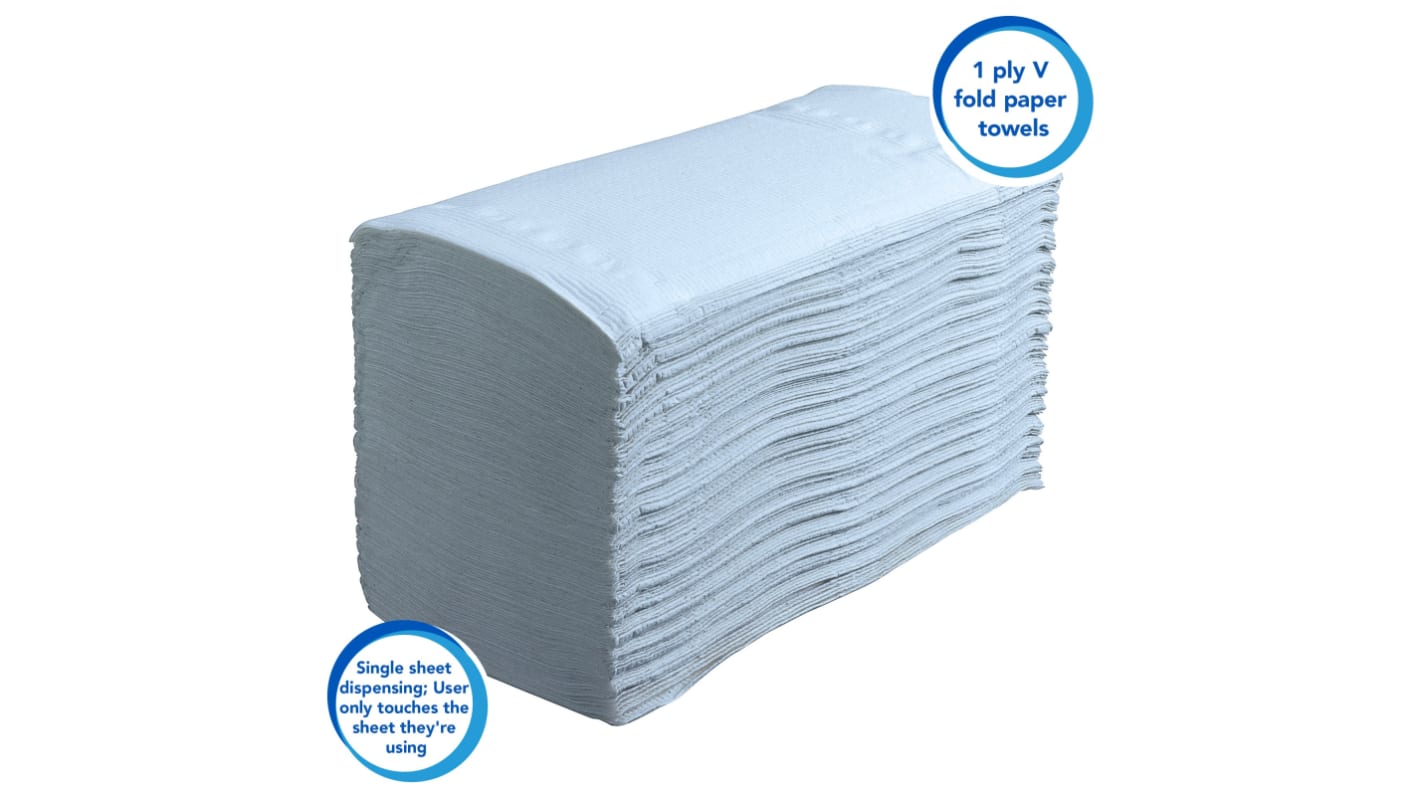 Kimberly Clark Scott Folded Blue Wipes, 320mm, 240 Sheets