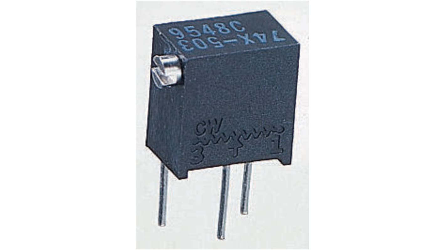 Vishay Trimpotentiometer 200Ω ±10% ±100ppm/°C 0.25W 14-omgangs, Hulmontering, Ben, T63 Serien