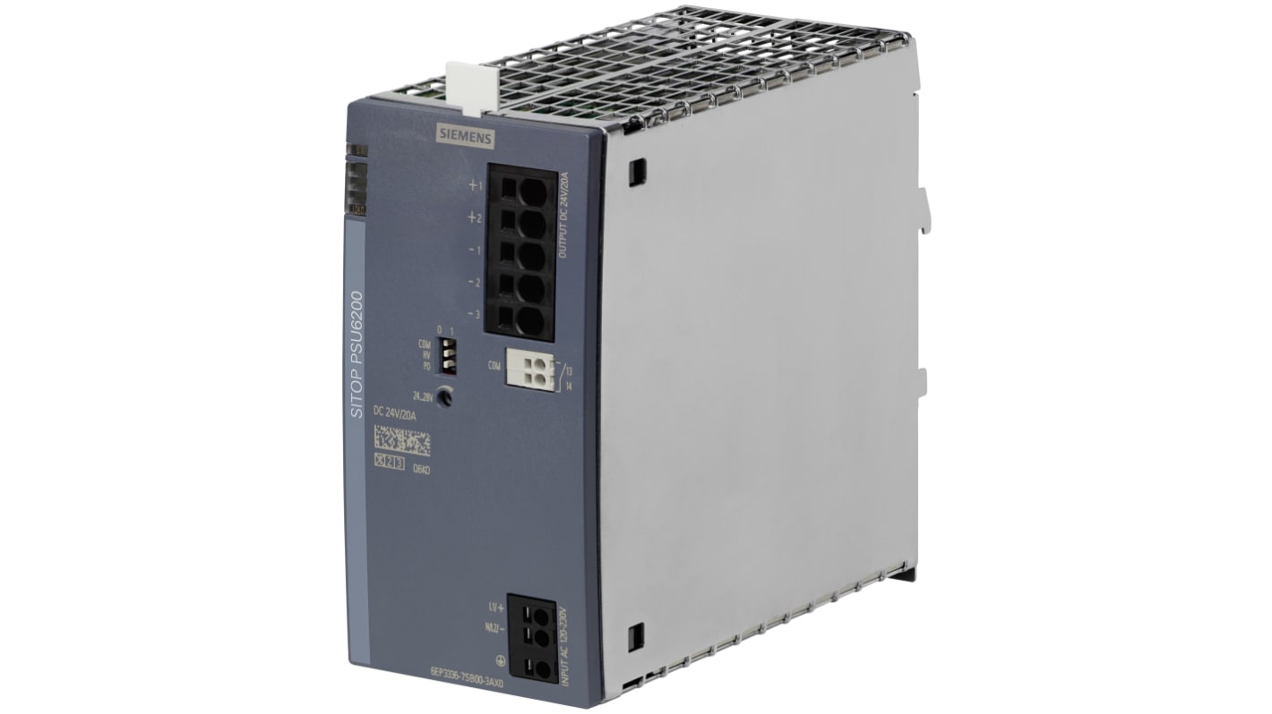 Siemens SITOP PSU6200 Switched Mode DIN Rail Power Supply, 120 → 230 V ac / 120 → 240V dc ac, dc Input,