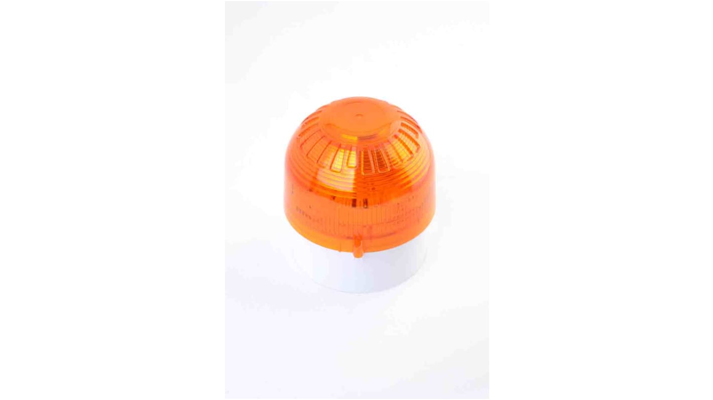 Klaxon Amber Beacon, 17 → 60 V dc, Base Mount, LED Bulb, IP65