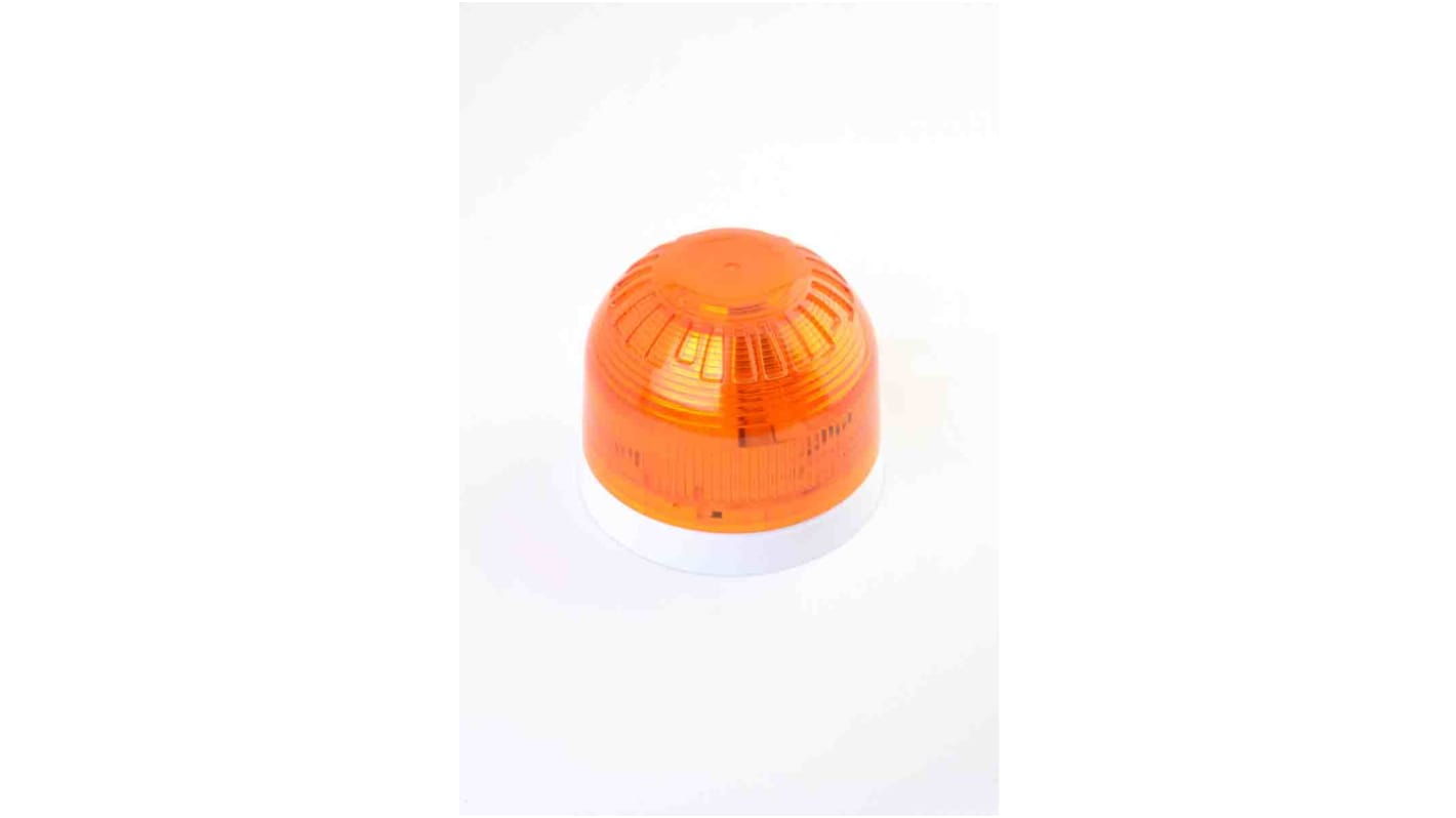 Klaxon Amber Sounder Beacon, 17 → 60 V dc, IP21, 106dB at 1 Metre