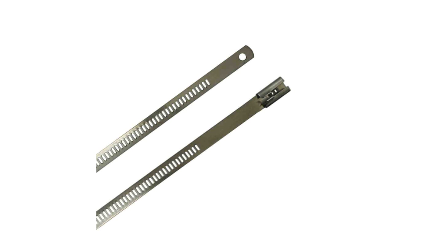 RS PRO Cable Tie, Ladder Single Lock, 610mm x 12 mm 316 Stainless Steel, Pk-100