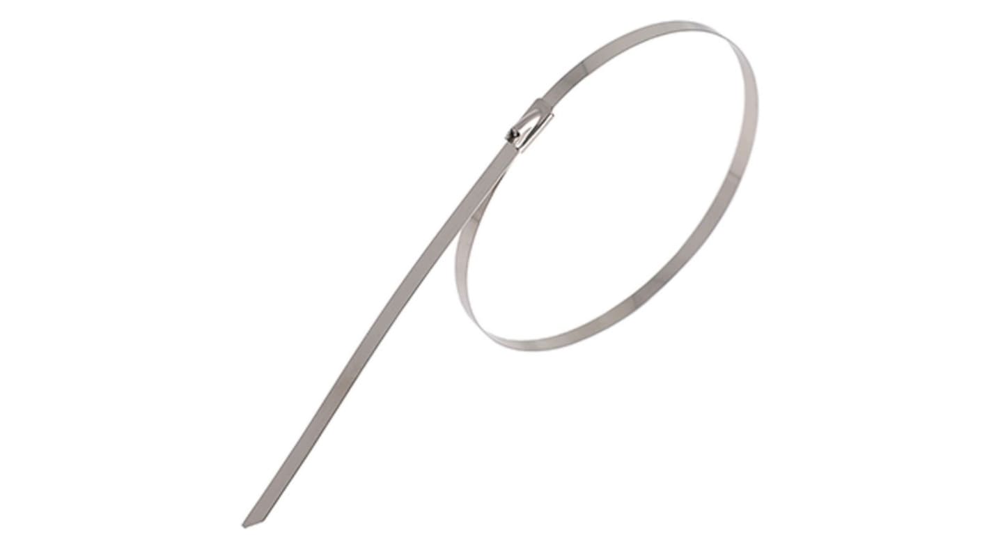 RS PRO Cable Tie, Ball Lock, 360mm x 7.9 mm 304 Stainless Steel