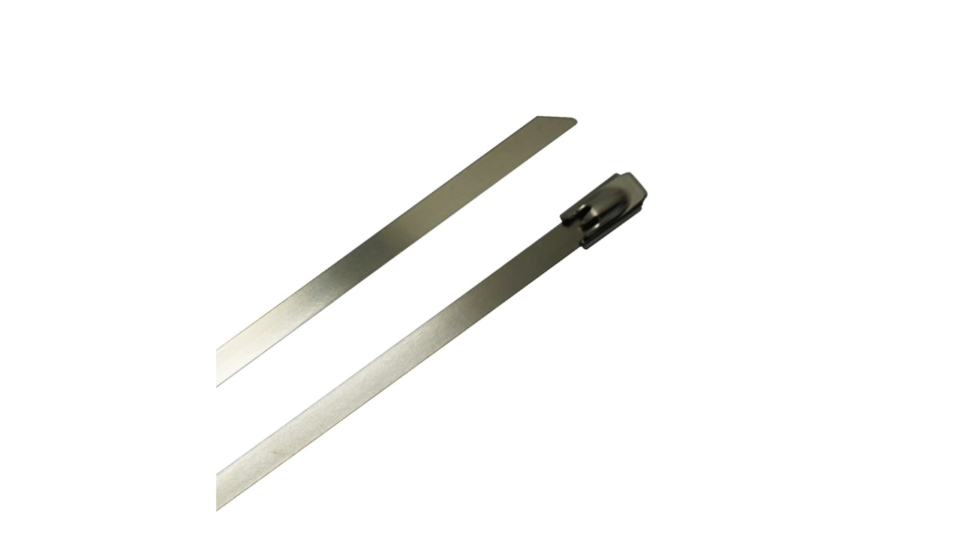RS PRO Cable Tie, Ball Lock, 680mm x 4.6 mm 316 Stainless Steel