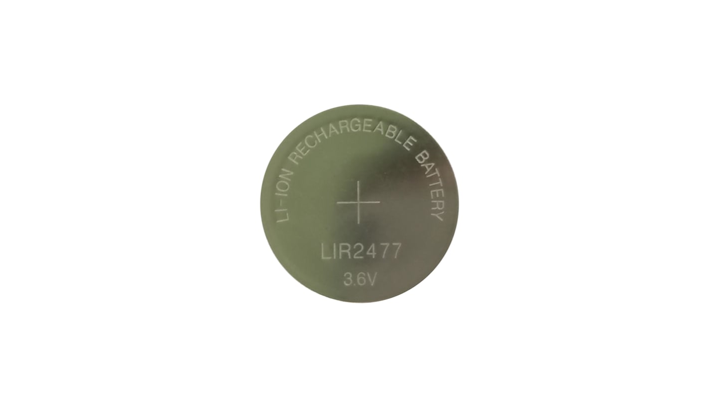 Batteria a bottone ricaricabile RS PRO, 3.6V, 200mAh, Litio