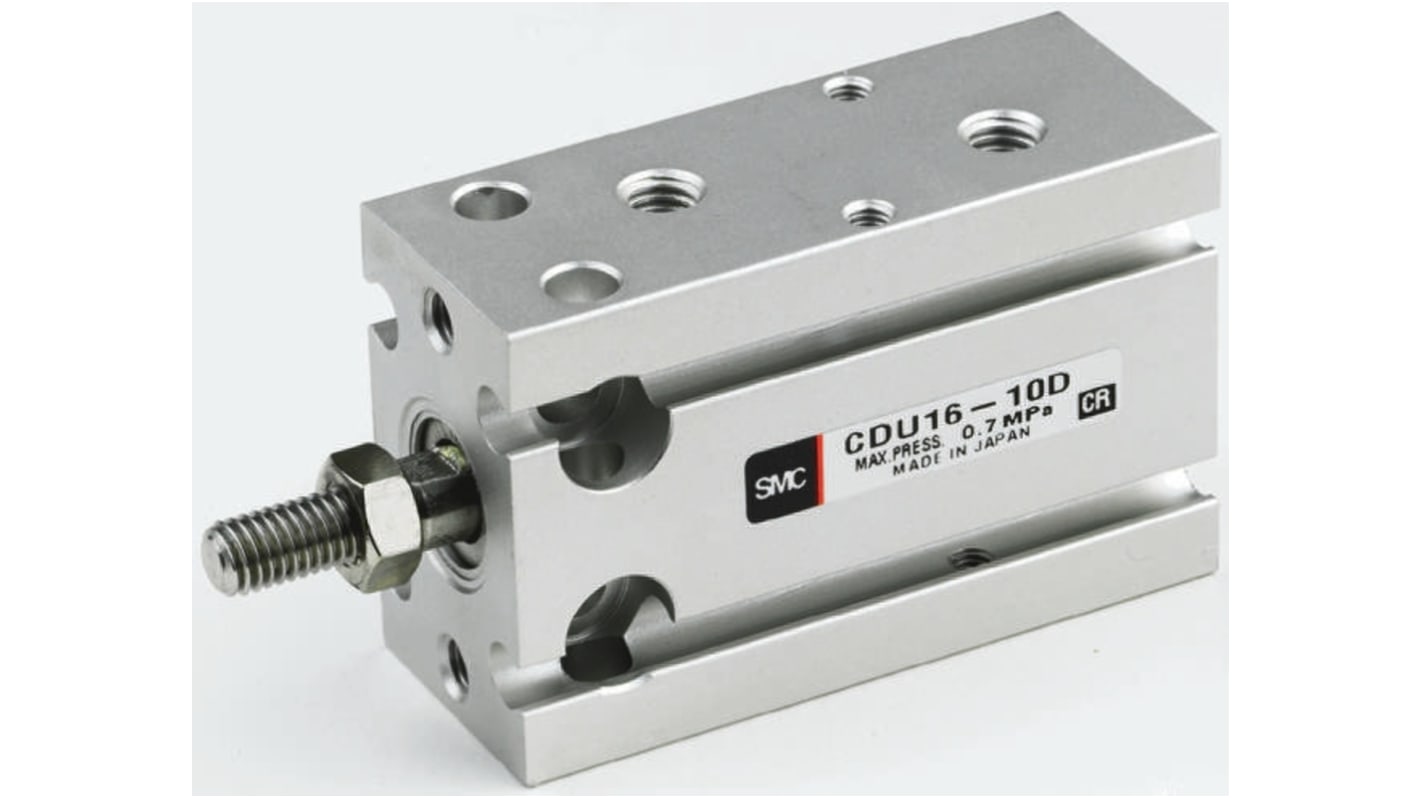 SMC Pneumatic Piston Rod Cylinder - 10mm Bore, 10mm Stroke, CUK Series, Double Acting