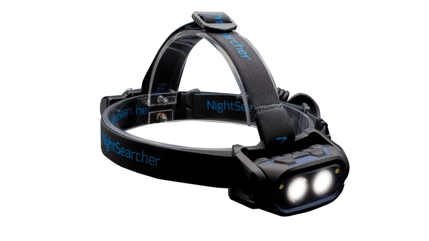 Torcia da testa LED Ricaricabile Nightsearcher, fascio Diffuso/Spot, 800 lm