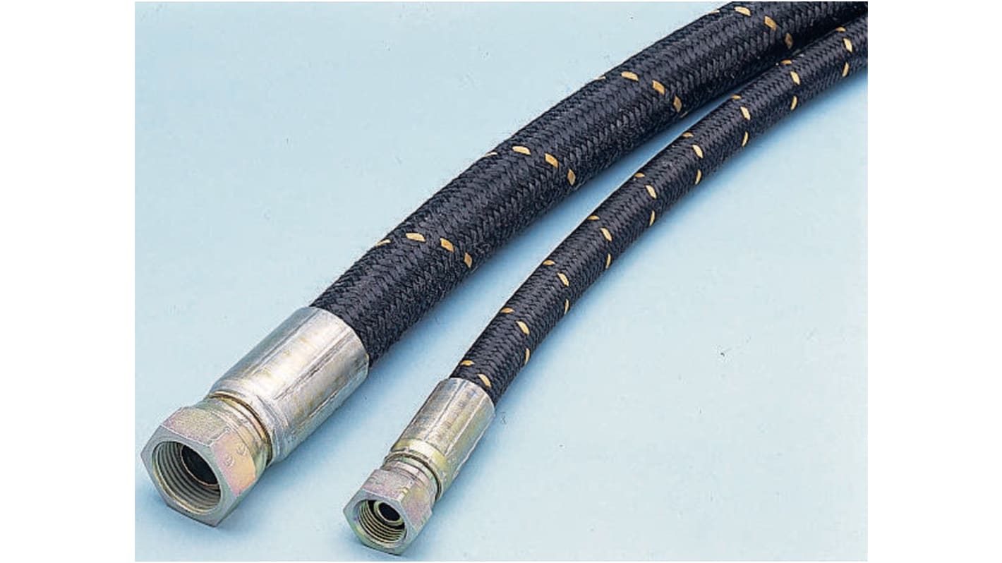 Tubo idraulico Parker, lungo 2000mm, Øint 1/4poll, connettore A: , connettore A: Straight G 1/4 Femmina, B: , B: Dritto