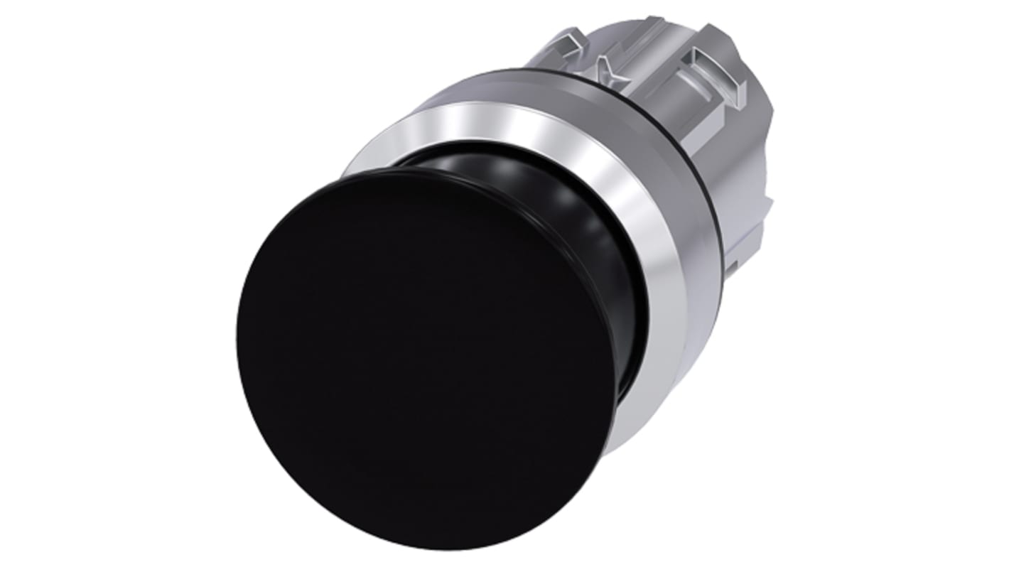 Siemens SIRIUS ACT 3SU10 Series Black Momentary Push Button Head, 22mm Cutout, IP66, IP67, IP69K