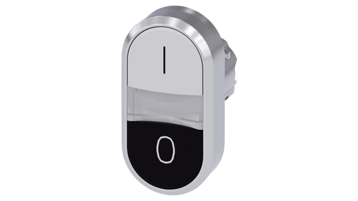 Siemens SIRIUS ACT 3SU10 Series Black, White Momentary Push Button Head, 22mm Cutout, IP66, IP67, IP69K