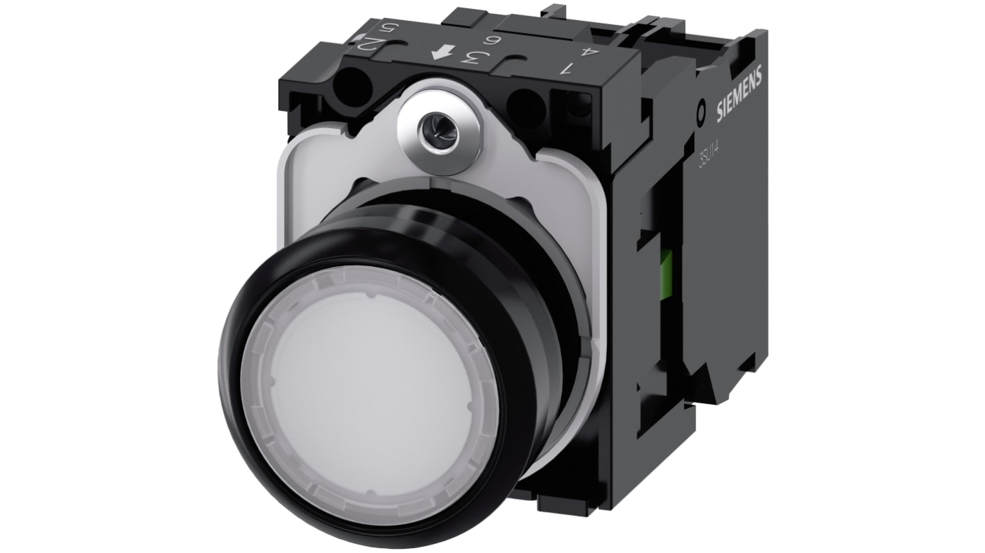 Unité complète de bouton-poussoir série SIRIUS ACT 3SU11 lumineux, SPST 230V c.a.