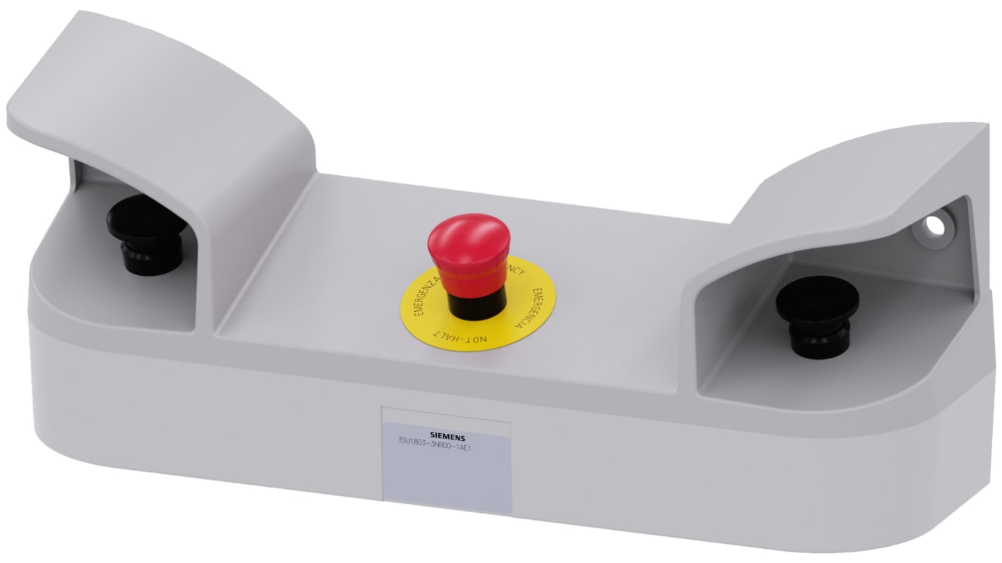 Siemens 双手控制安全开关, 3按钮, 2x1常开/1常闭, 灰色, IP66, 469.2 x 185.3 x 137.4mm