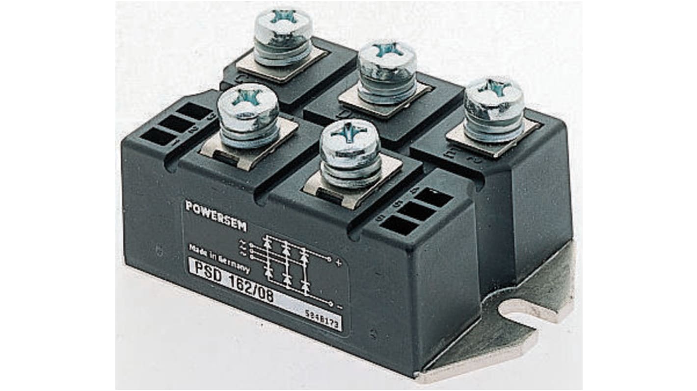 Modulo raddrizzatore ponte, Trifase, IXYS, Ifwd 175A, VRRM 1200V, PWS E 1, Montaggio a pannello, 5 Pin