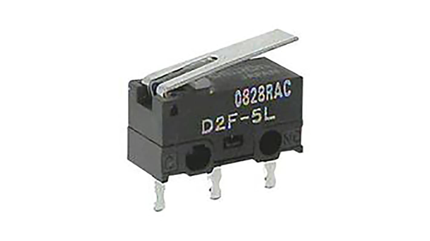 Omron 微动开关, 单刀双掷, 5 A触点, 250V, PCB针脚端