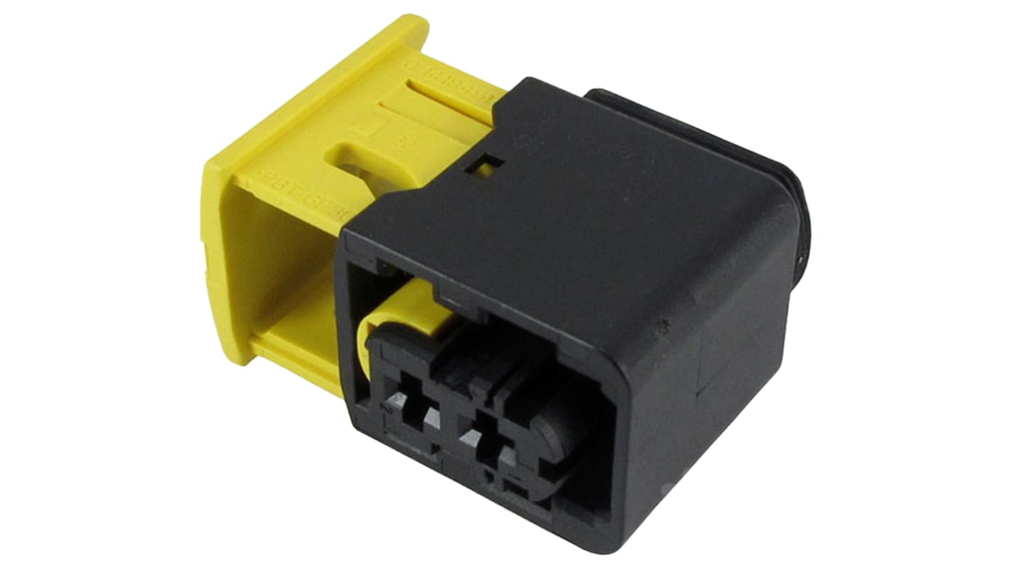 TE Connectivity, HDSCS Automotive Connector Socket Black 2 Way 1-1418483-1