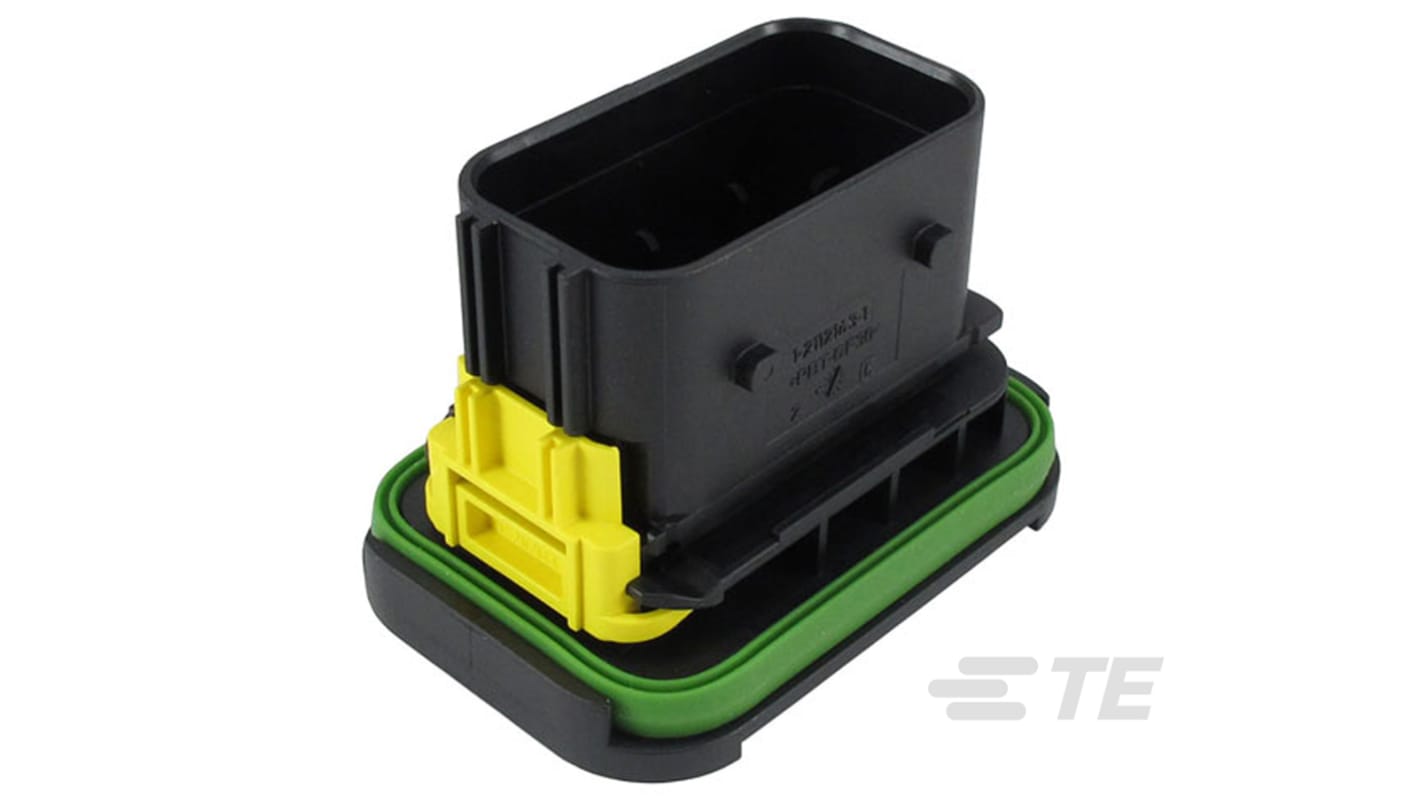 TE Connectivity Automotive Connector Socket Black Flange Mount 21 Way 1-2112162-1