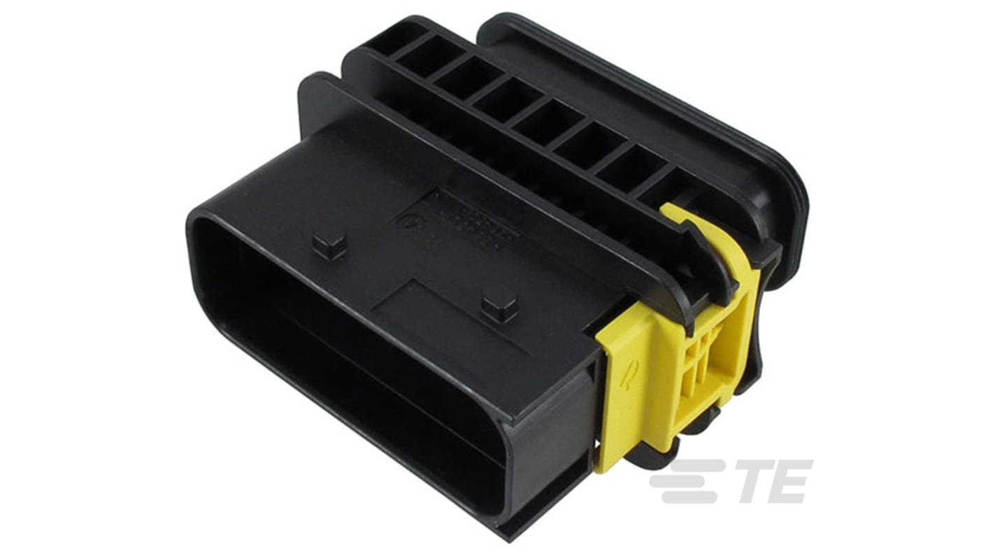 TE Connectivity, HDSCS Automotive Connector Socket Black Plug-In 16 Way 1-1564528-1