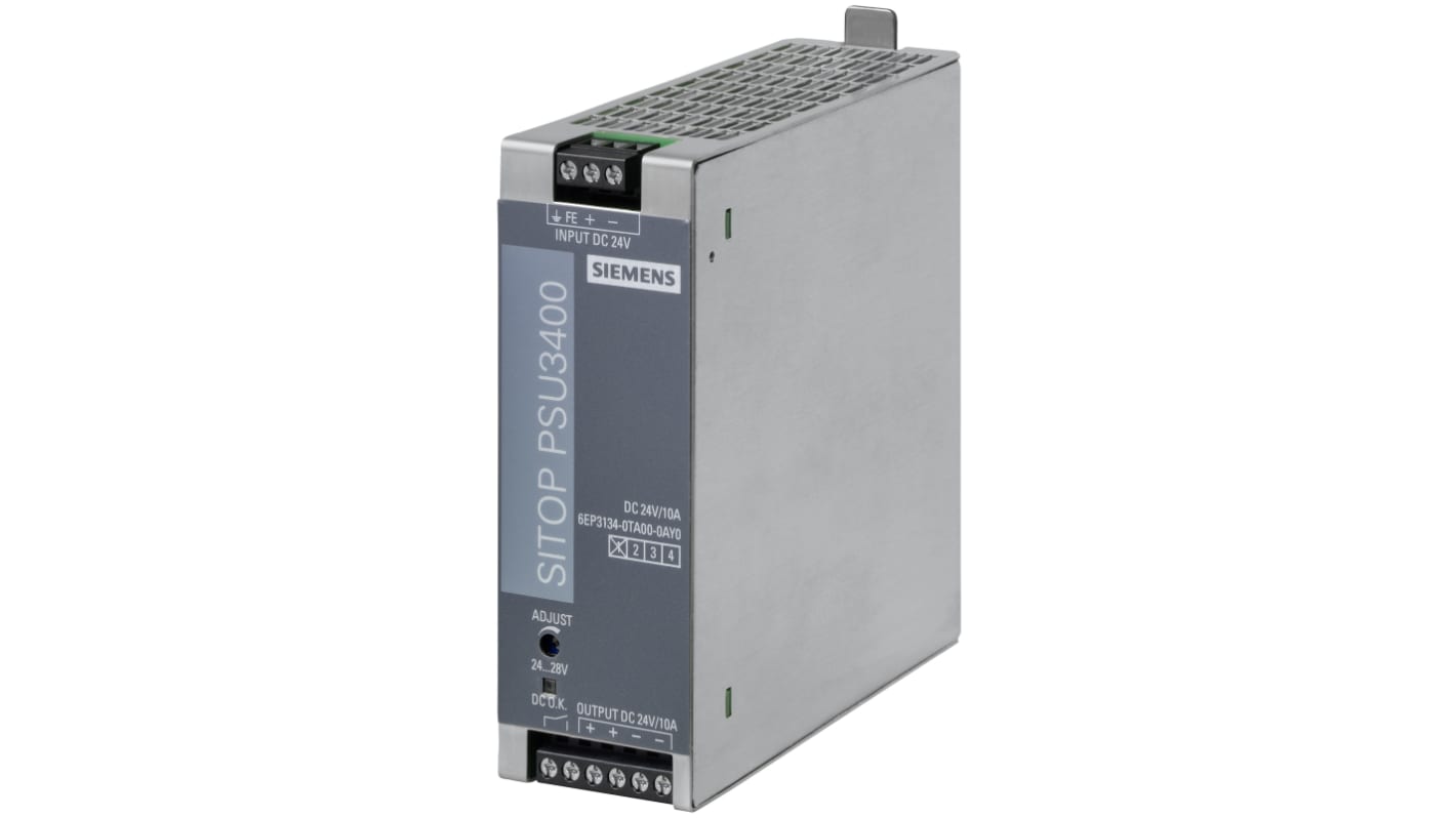 Przetwornica DC-DC, 260W, Uwe 18→ 32 V DC, Uwy 24V dc, Iwy 10A, Siemens