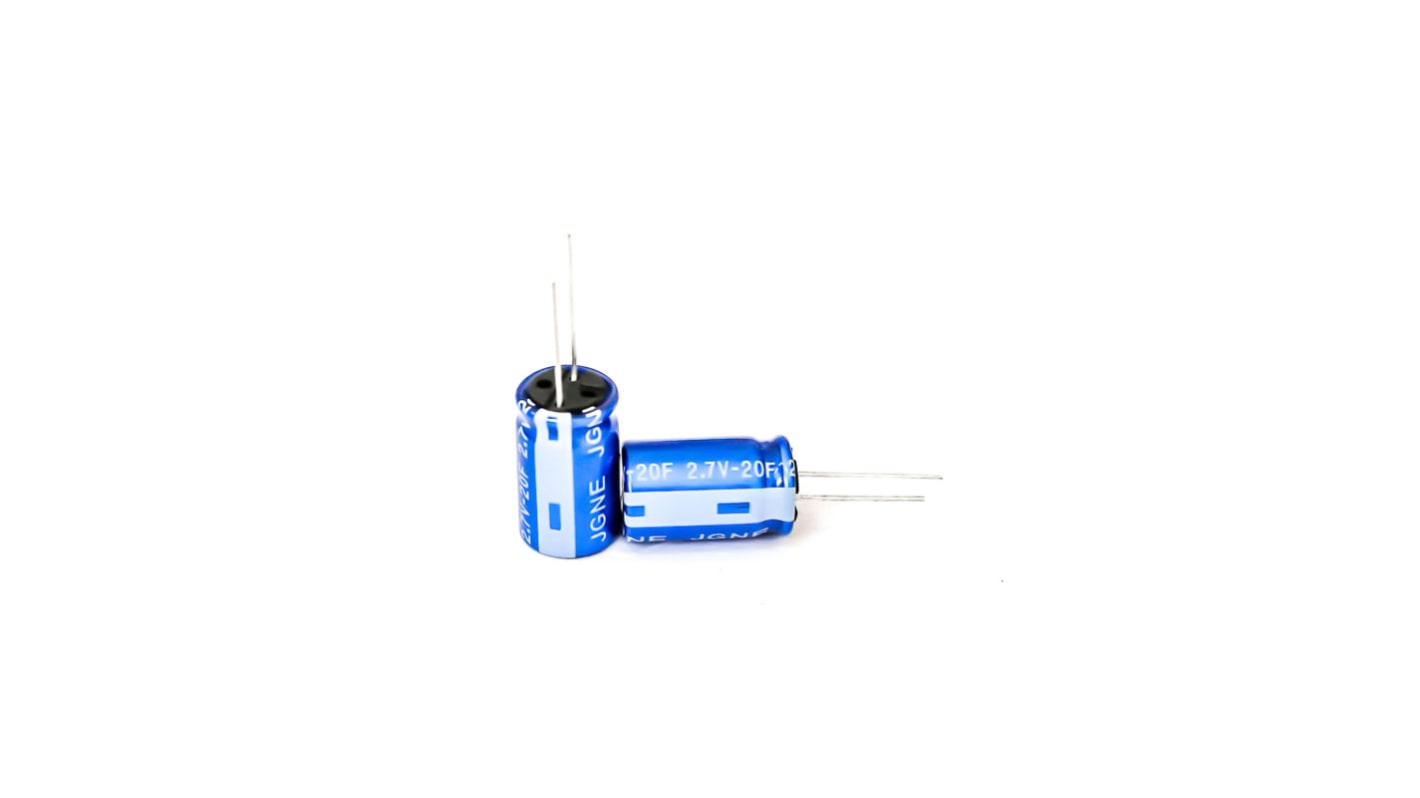 RS PRO 22F Supercapacitor -20 → +80% Tolerance 2.3V dc, Through Hole