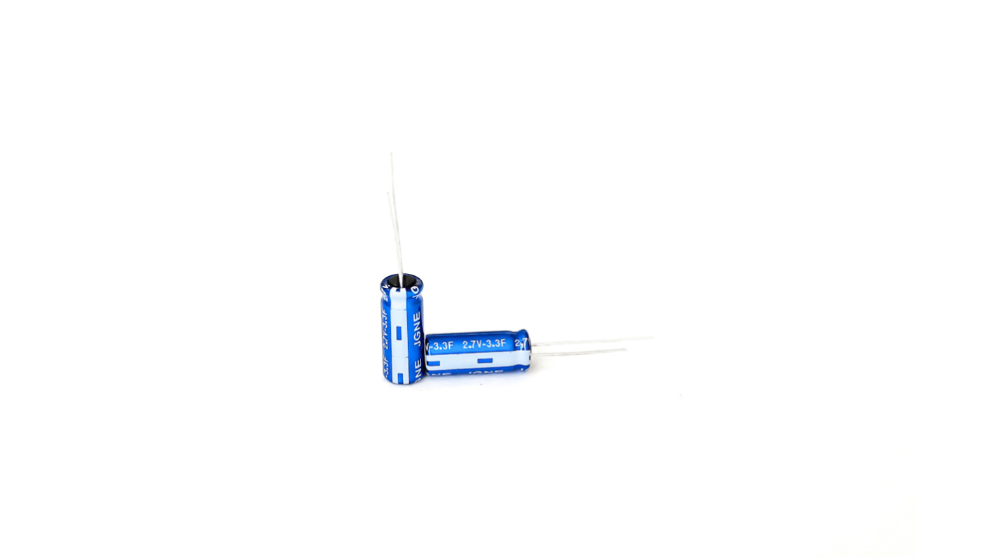 RS PRO 3.3F Supercapacitor -20 → +80% Tolerance 2.5V dc