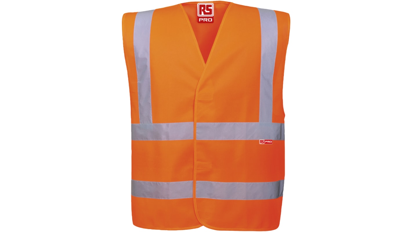 RS PRO Orange Breathable Hi Vis Vest, XXL/3XL