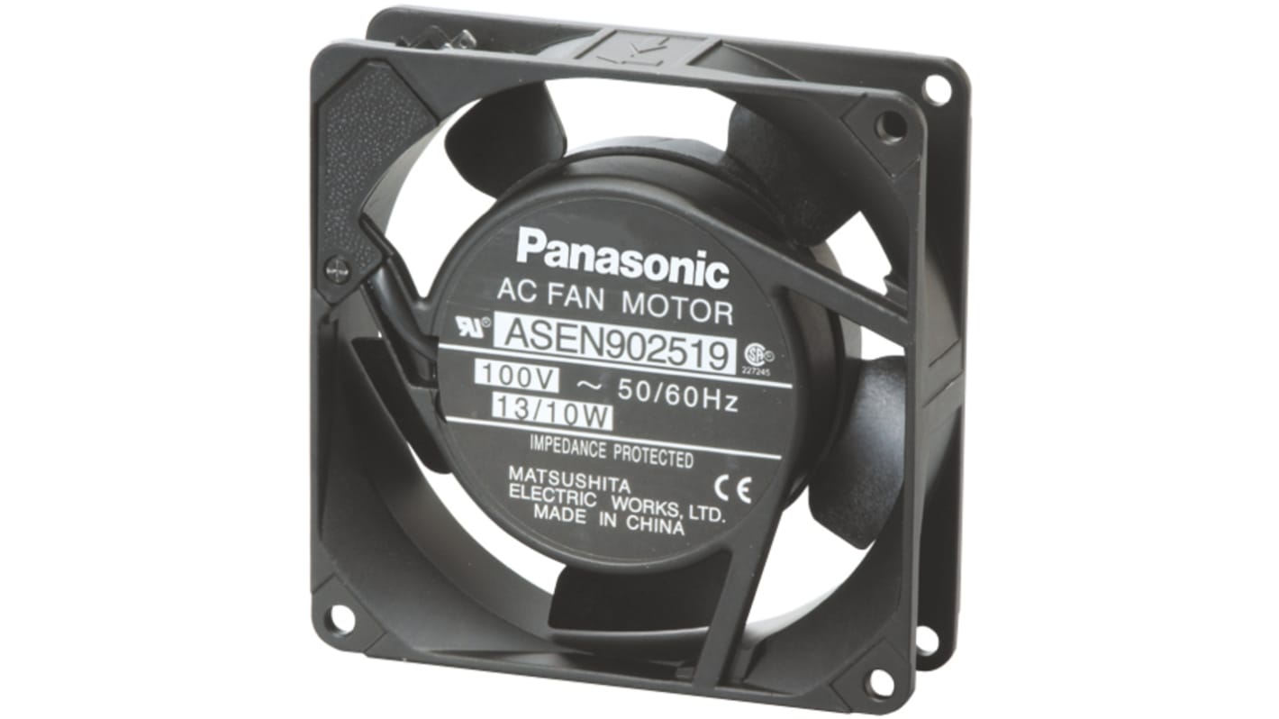 Panasonic ASEN Series Axial Fan, 230 V ac, AC Operation, 0.98m³/min, 10W, 90mA Max, 92 x 92 x 25mm