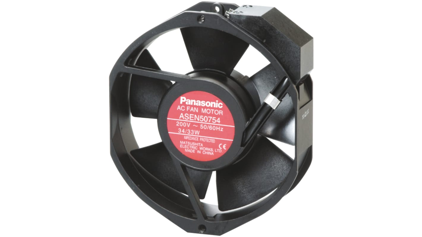 Panasonic ASEN Series Axial Fan, 230 V ac, AC Operation, 6m³/min, 35W, 190mA Max, 172 x 150 x 38mm