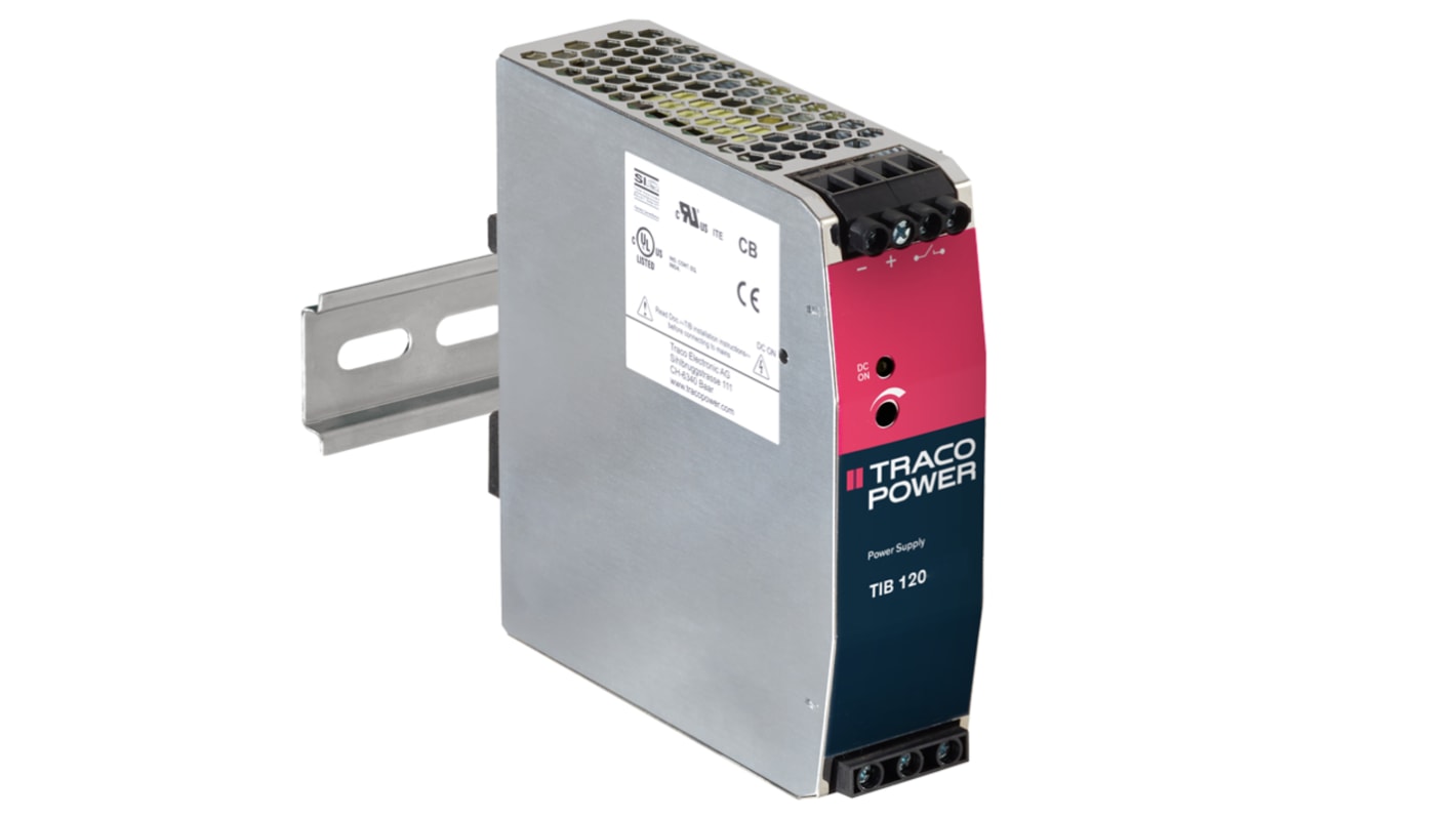 Alimentatore a montaggio su guida DIN TRACOPOWER, 12V cc, 10A, 85 → 264V ca, 120W