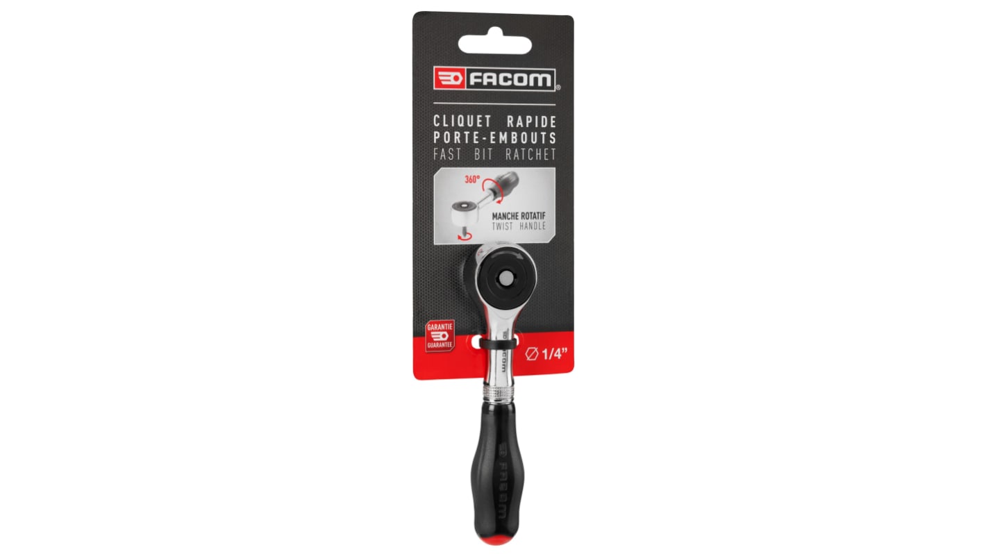 Carraca Facom R.PE360PB con cuadrado de 1/4 plg