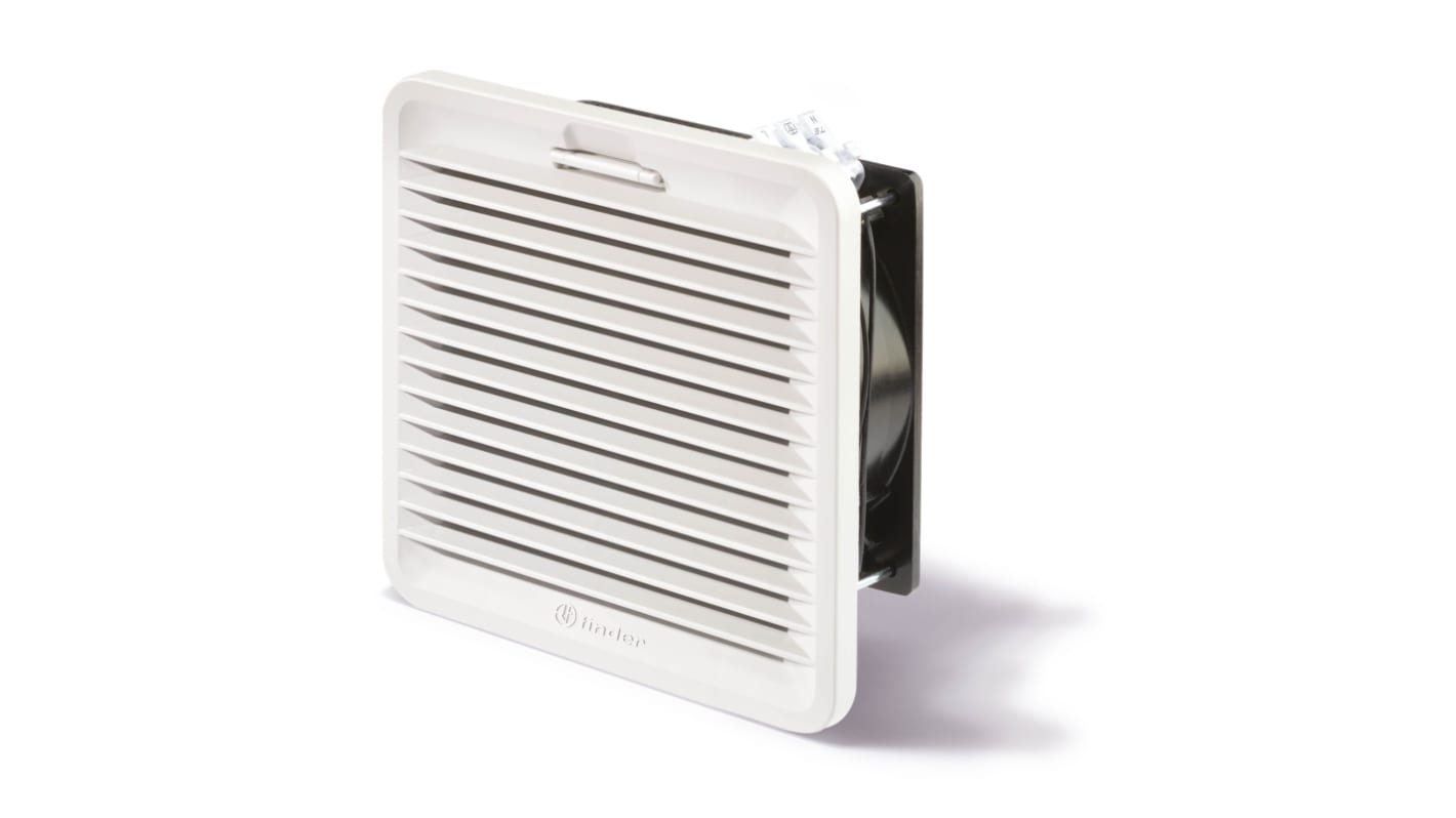 Finder 7F Series Filter Fan, 230 V ac, AC Operation, 55m³/h Filtered, IP54, 155 x 155mm