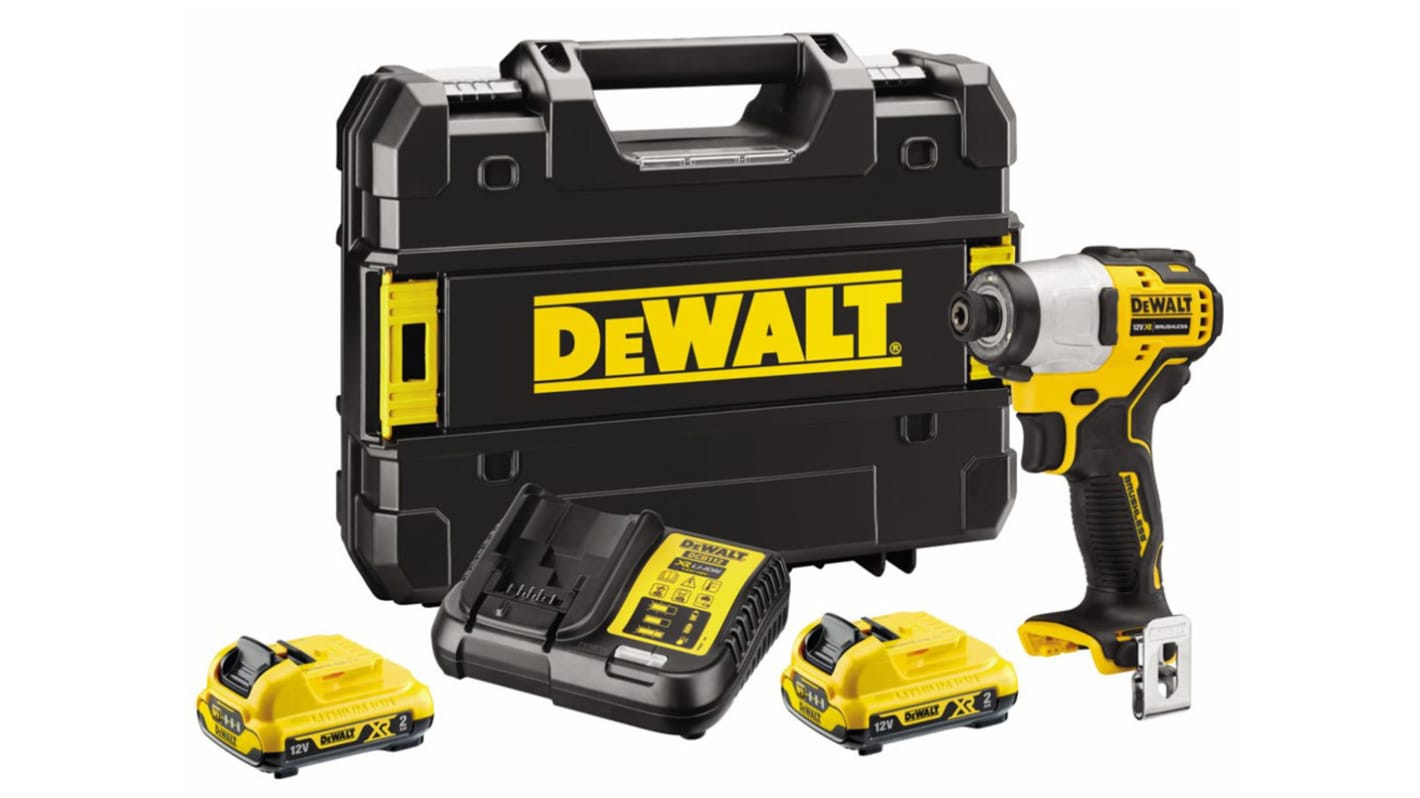 DeWALT DCF801D2-GB - 12V Impact Driver with 2 x 2Ah Batteries Type G - British 3-Pin