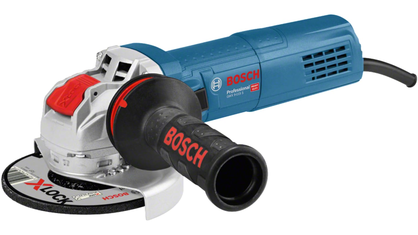 Bosch GWX 9 115mm Corded Angle Grinder, BS 4343 Plug