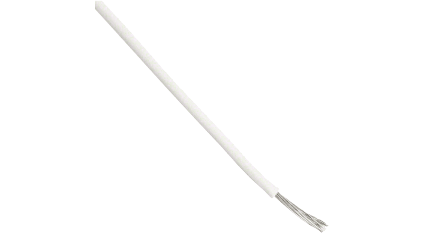 Alpha Wire Hook-up Wire PVC Series White 0.2 mm² Hook Up Wire, 24 AWG, 7/0.20 mm, 30m, PVC Insulation, 7054 WH005