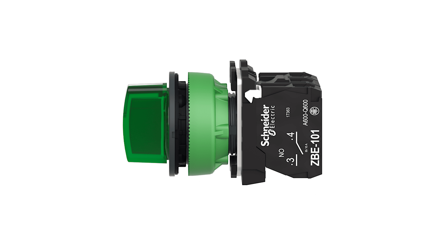 Schneider Electric Selector Switch - (SPDT) 30mm Cutout Diameter, Illuminated 3 Positions