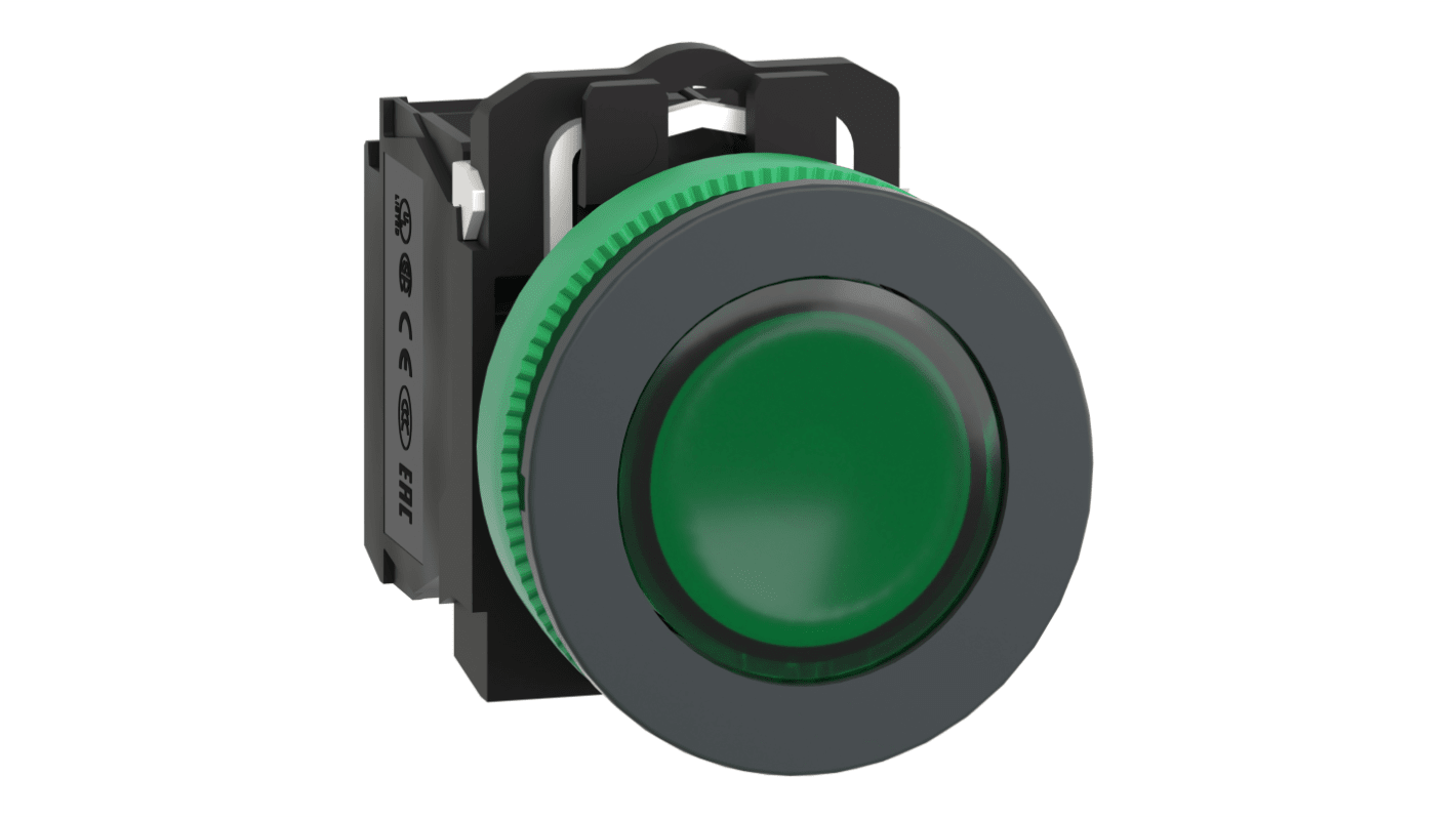 Schneider Electric Harmony Series Illuminated Push Button, Panel Mount, 30mm Cutout, SPDT