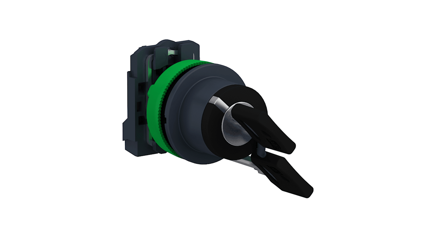 Interruptor de llave, SPST, 2 vías, -40 → +70°C