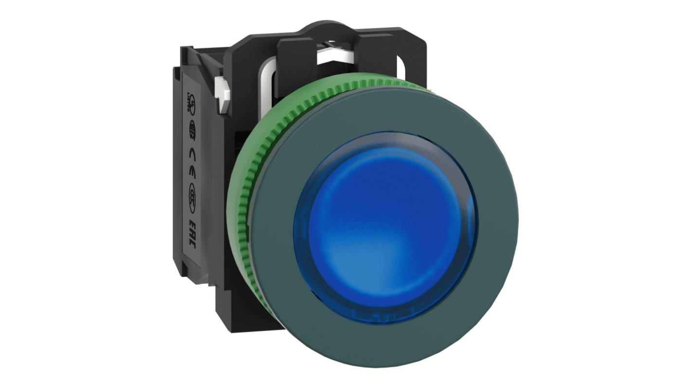 Schneider Electric Harmony Series Illuminated Push Button, Panel Mount, 30mm Cutout, SPDT