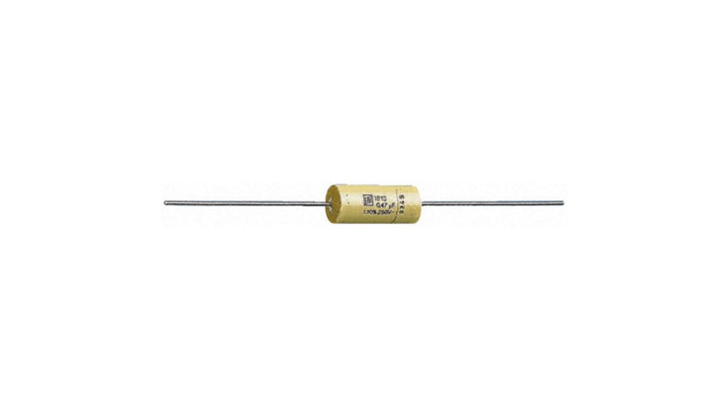 Vishay MKT 1813 Metallised Polyester Film Capacitor, 40 V ac, 63 V dc, ±10%, 470nF, Through Hole