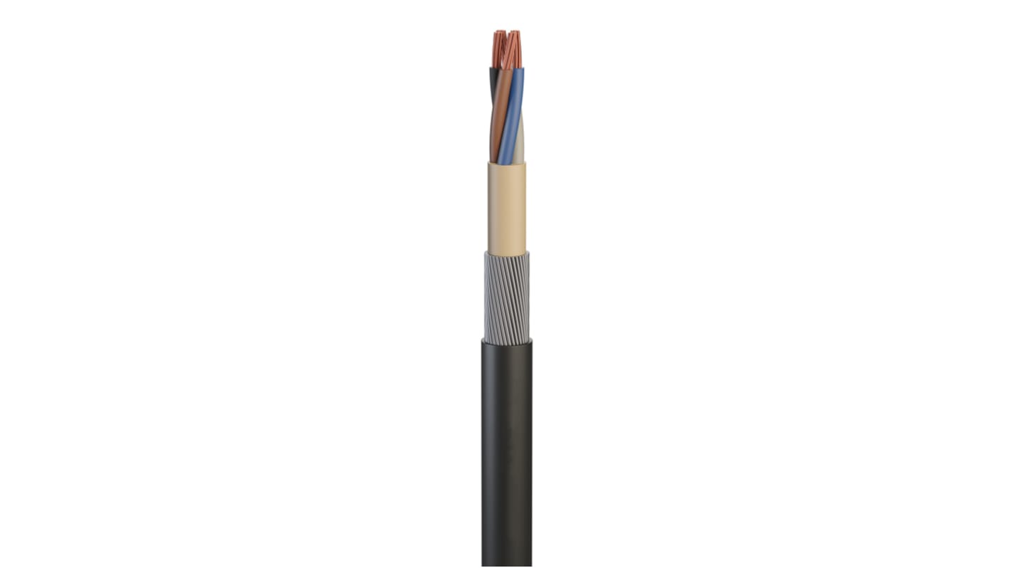 RS PRO 5 Core PVC Power Cable +90°C