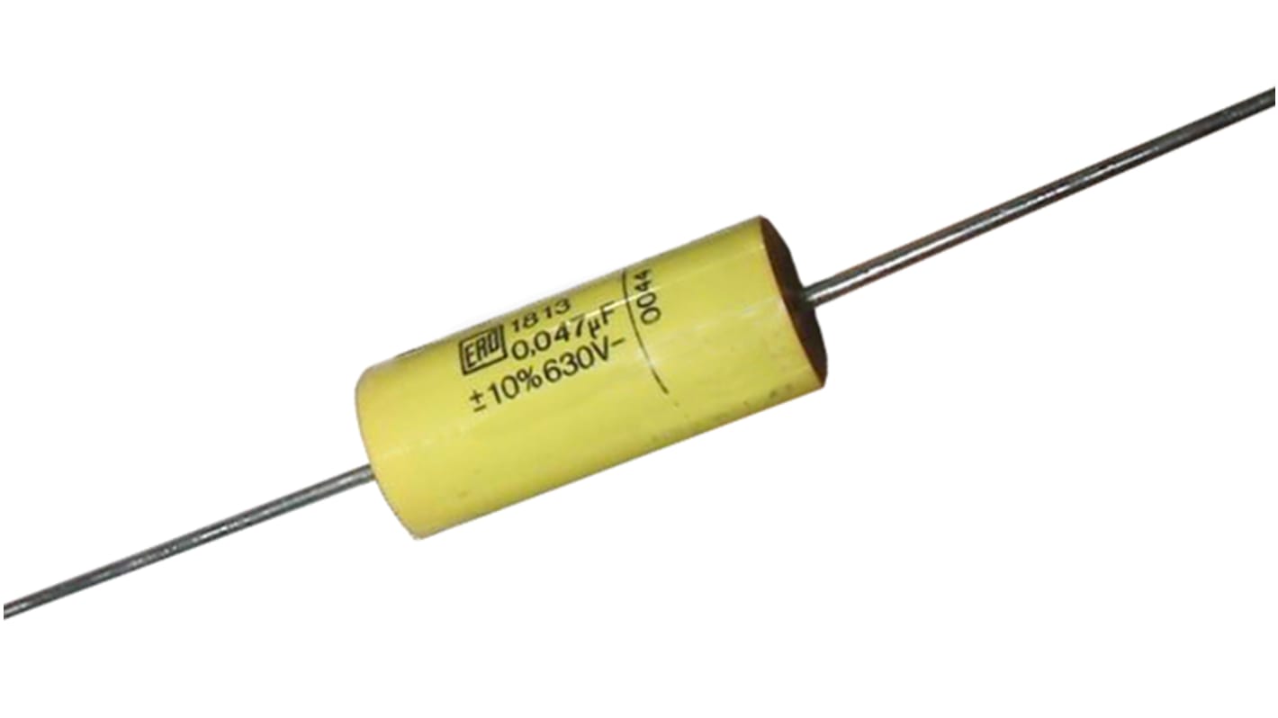 Vishay MKT 1813 Metallised Polyester Film Capacitor, 40 V ac, 63 V dc, ±10%, 680nF, Through Hole