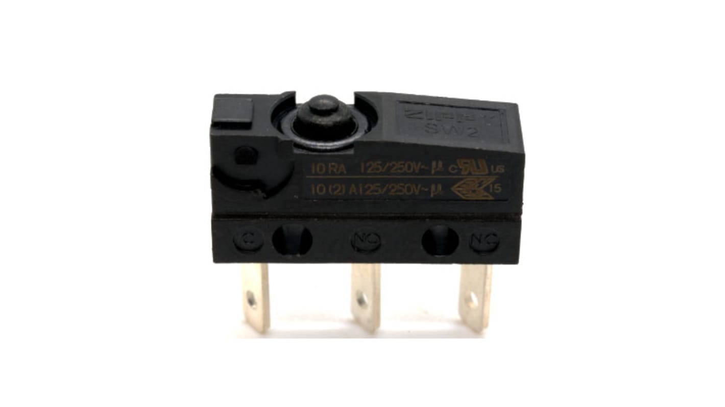 Zippy Snap Micro Switch, Solder Terminal, 10 A, SP-CO, IP67