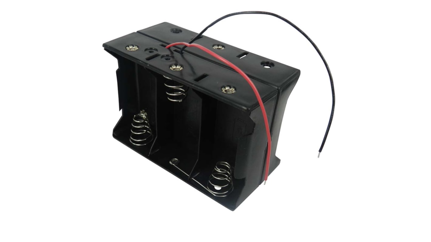 RS PRO D Battery Holder, Coil Spring Contact